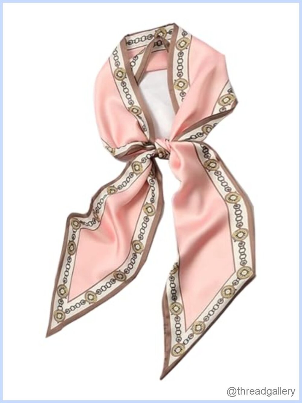 Satin Neck Scarf 59x5.9 Polyester Hair Scarf Bag Accessory